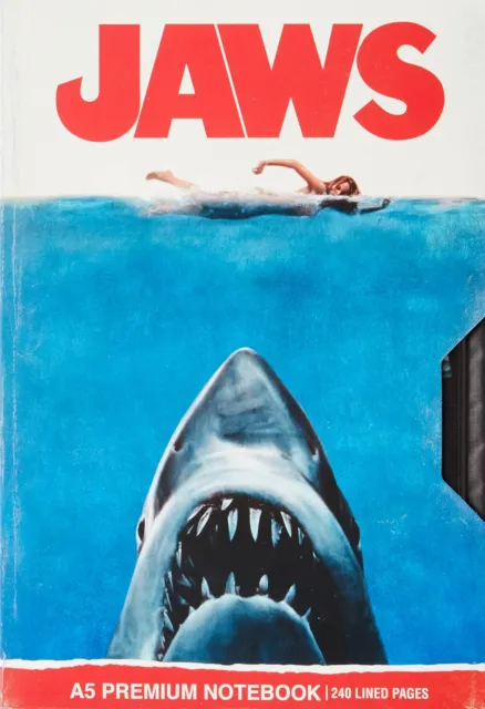 Jaws Notebook with Retro VHS Design Cover in Presentation Gift Box - Official Me