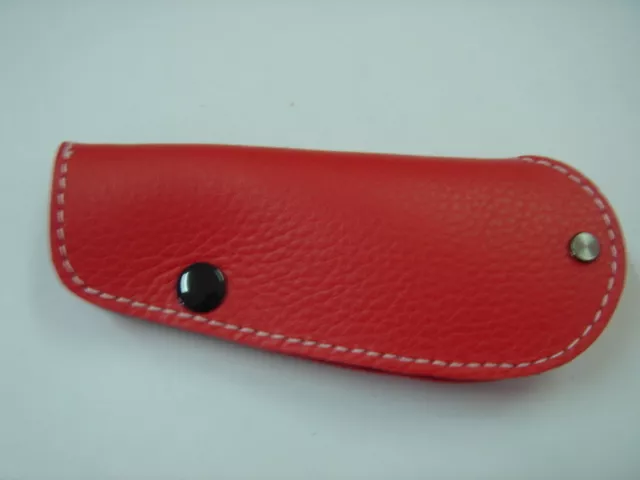 Porsche 993 997 Key Remote Fob Glove Cover Red Leather With White Suture No.2