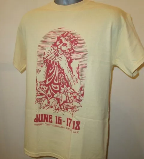 Monterey Festival Poster 60s Music Rock T Shirt Hendrix Byrds Grateful Dead Z236