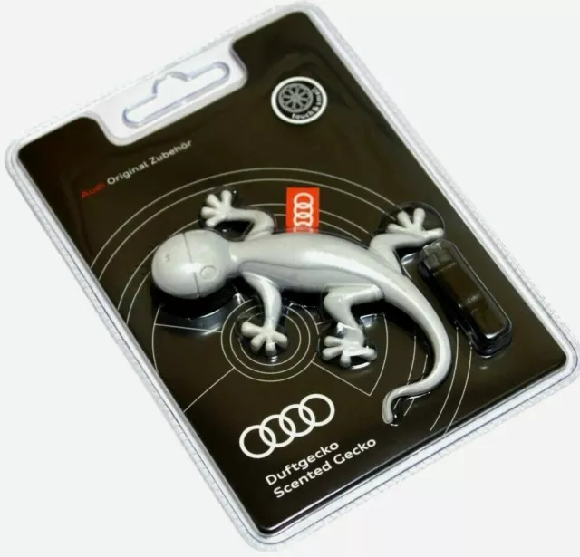 original Audi Duftgecko grau Duft Kiefer Orange Gecko Duftspender 000087009A