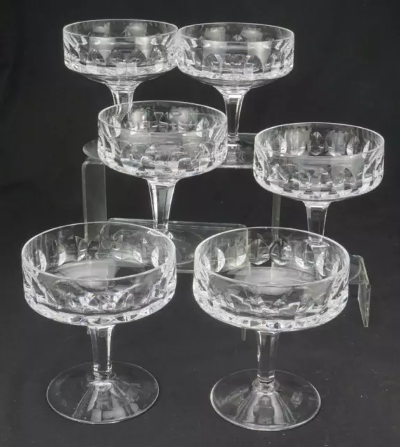 Set of 6 Champagne Glasses or Tall Sherbet Dishes Granada Pattern by Peill ZE244