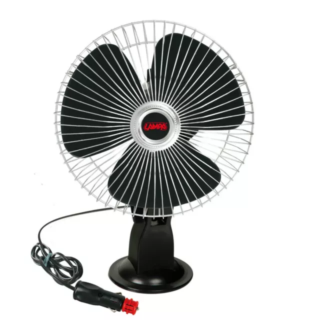 Ventilador Con Ventosa para Coche Portable de Viaje Furgoneta Oscilante Verano