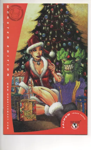 FATHOM #3 (1998) Michael Turner MONSTER MART CHRISTMAS Variant Top Cow  NM