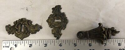 Antique Vintage Solid Cast Brass Victorian  Key Hole Plate Cover Knocker Weight