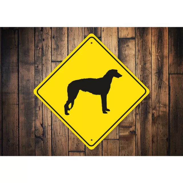 Scottish Deerhound Dog Metal Sign Kennel Breed Canine K9 Paw Animal Pet Owner 2