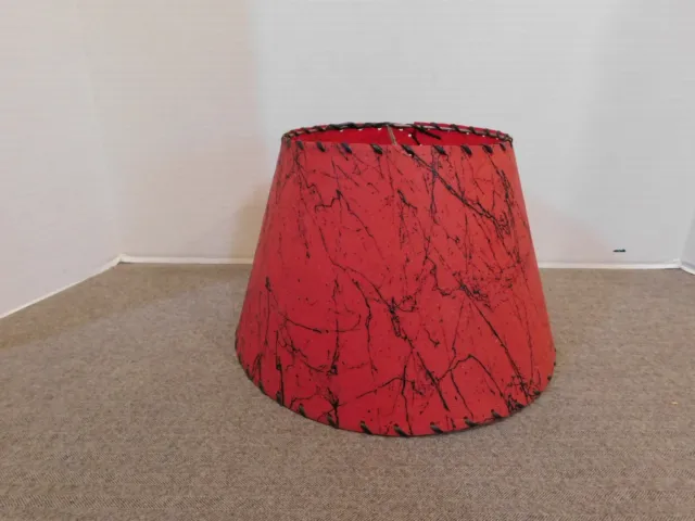 Vintage Red Fiberglass Lamp Shade Clip On