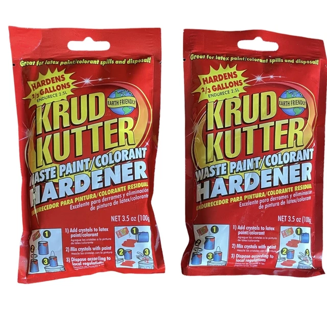 KRUD KUTTER WASTE Paint Latex Colorant Hardener 2 Packs New 12.99