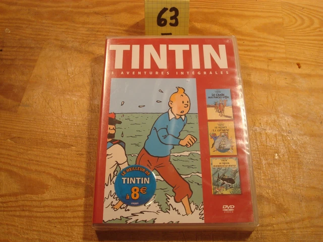 DVD : TINTIN 3 aventures : Crabe + La Licorne + Rackam le Rouge // Neuf