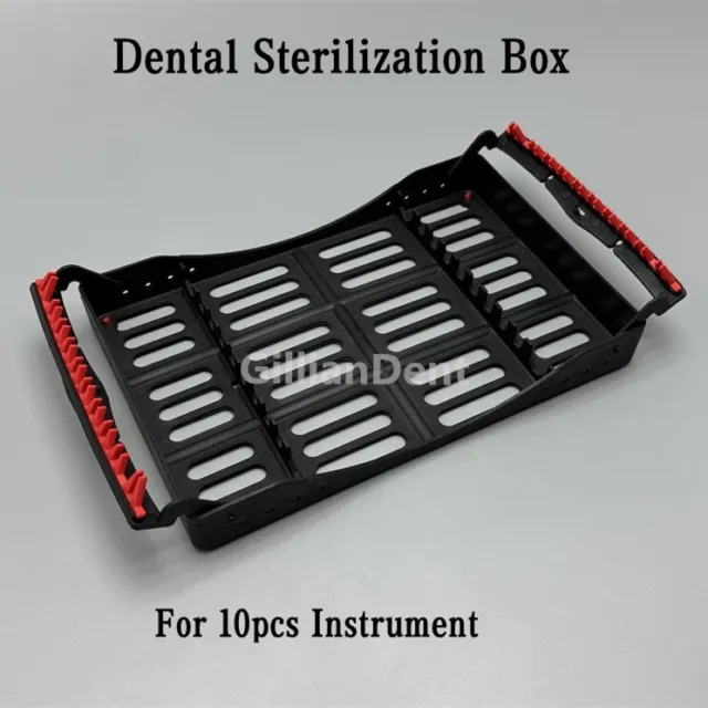 Dental Autoclave Sterilization Cassette Pack Box Tray For 10 Instruments Plastic