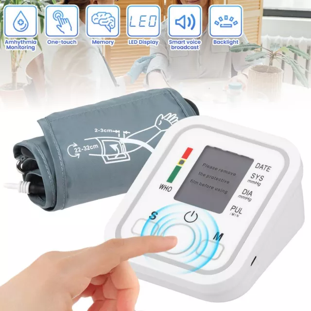 Automatische Digital Oberarm Blutdruckmessgerät Herzfrequenz BP-Monitor Maschine