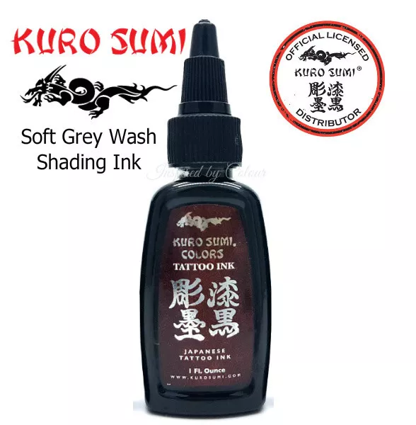KURO SUMI Tattoo Ink ● SOFT GREYWASH SHADING  ●44ml (1.5oz) ● Aust Distributors 2