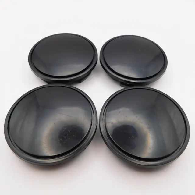 Set of 4 Gloss Black Alloy Wheel Centre Caps 65mm