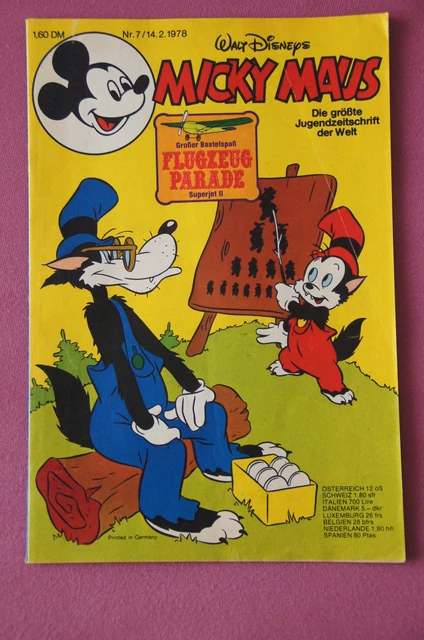 Micky Maus Hefte 7 / 1978 und 5 / 1977 mit Beilagen, sehr guter Zustand, Auswahl