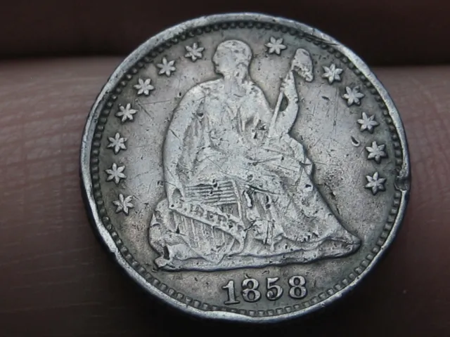 1858 O Seated Liberty Half Dime, New Orleans, VF/XF Details