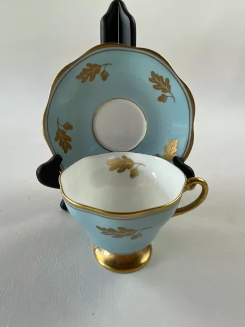 Mid-Century Modern E Brain & Co. Foley Bone China cup saucer c.1948-63* BLUE