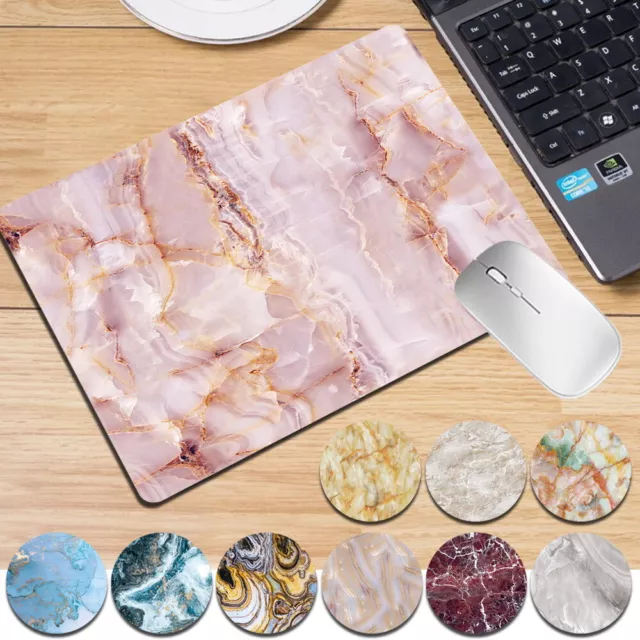 Marble Pattern Leather Computer Gaming Desk Mat Keyboard Mouse mat Pad Laptop UK