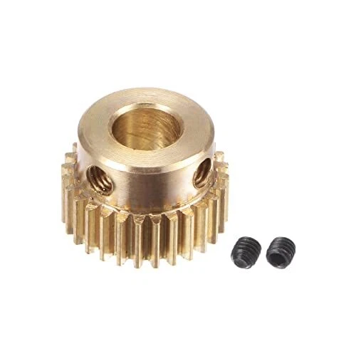 uxcell Pinion Gear Set Brass Motor Rack Straight Spur Gear with Step 0.5 Mod ...