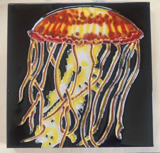 Jellyfish Jelly Fish Decorative Wall Art Ceramic Tile 6x6 New Backsplash Gift