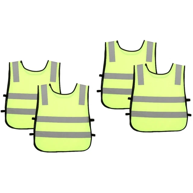 4 Pcs Gilet Per Ragazzi Gilet Riflettente Per Bambini Cavalcare