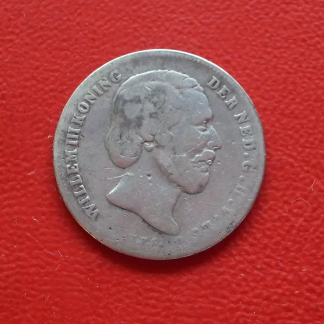 1/2 Gulden Netherlands 1857 vf/William III/Silver/ Km# 92