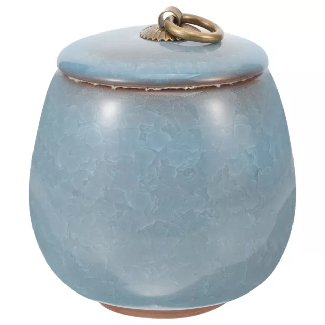 Keramik-Urne für Haustier- & Menschenasche, Himmelblau