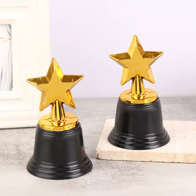 1Pcs Mini Star Plastic Award Trophy Children Winner Trophies Kids Reward Pri SN❤