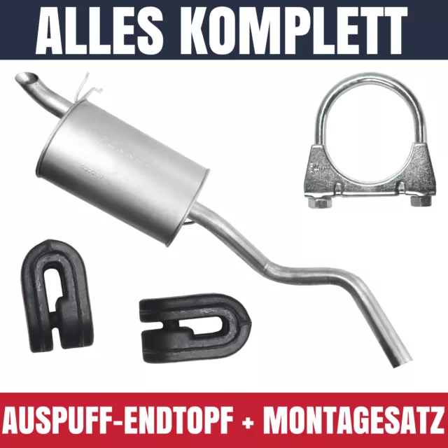 Auspuff Endschalldämpfer Endtopf Schalldämpfer für Renault Kangoo I 1.5DCI 1.9