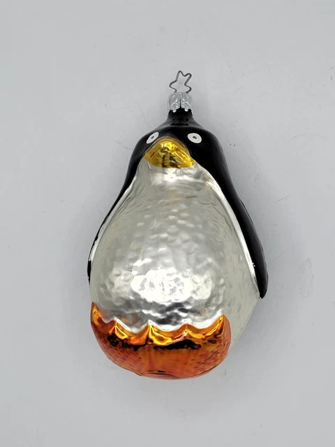Vintage West Germany Old World Christmas Glass Blown Penguin Ornament