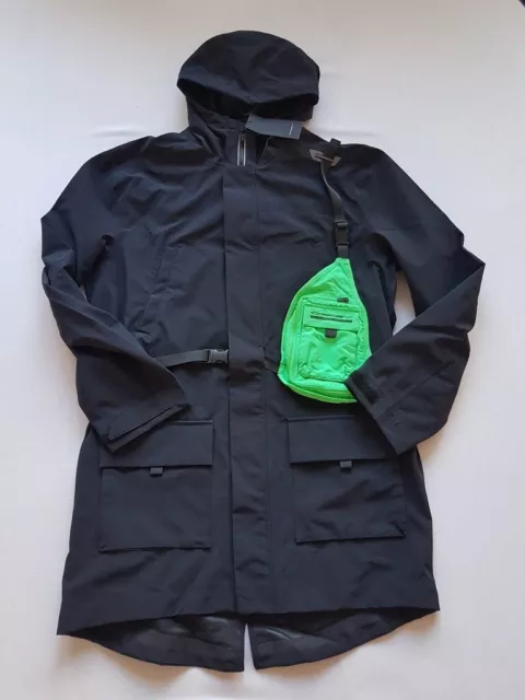 Oakley Parka Giacca Tempo Nero Con Borsa TG.XL / XXL Nuova