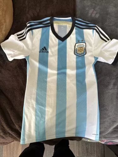 Adidas Argentina World Cup 2014 Men's Jersey, Small Blue/White Authentic