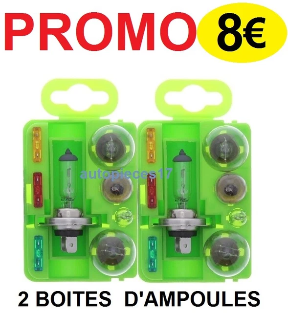 Lot De 2 Boites D'ampoules + Fusibles / 16 Pieces / Coffret H7 Chez Vous En 48H