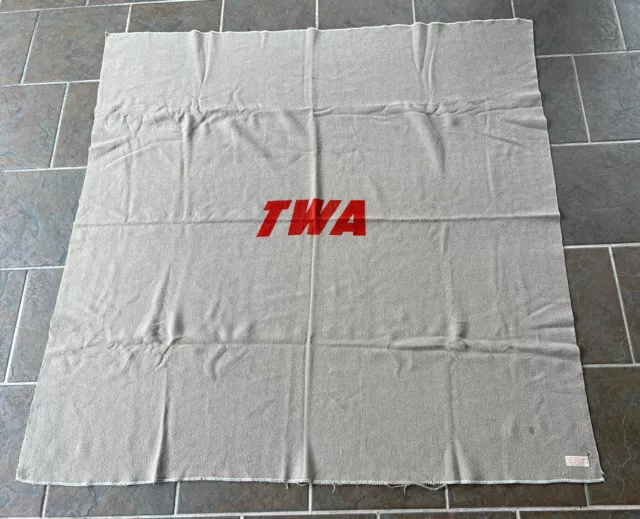 Vintage TWA Trans World Airlines Pendleton Wool Lap Blanket Throw Blanket 52x52