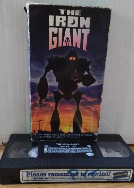 THE IRON GIANT (VHS, 1999) Animated Classic Former Blockbuster Rental ...