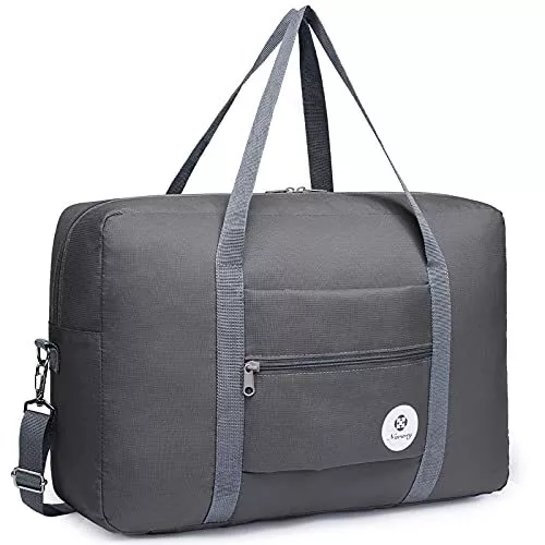  For Allegiant Airlines Personal Item Bag 7x15x16 Foldable  Travel Duffel Bag Tote Carry on Luggage for Women and Men (Grey)