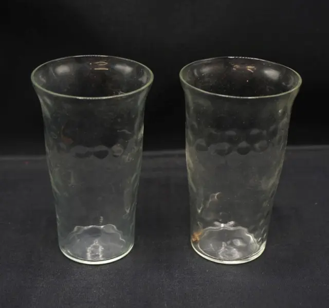 Par (2) Jeannette Cristal 148ml Zumo Gafas 1928-32 Panal Huellas Patrón