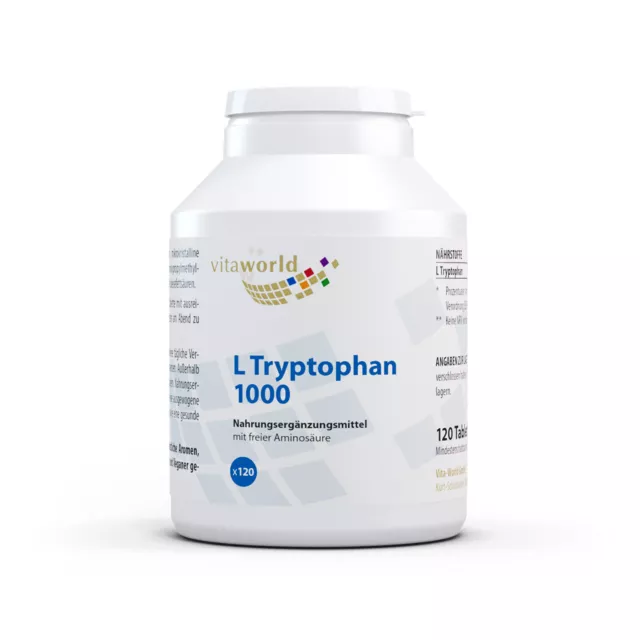 L-Tryptophan 1000mg 120 Tablets Vita World Made in Germany