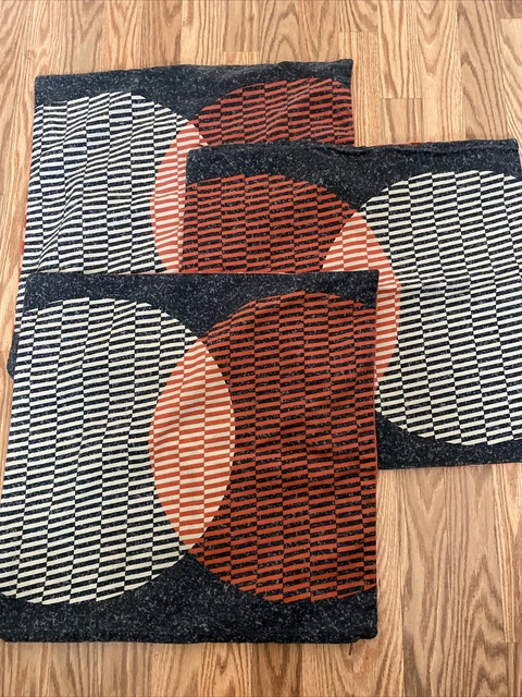 Set 3 IKEA Varlok Throw Pillow Cover Op Art Geometric 20x20" Zip