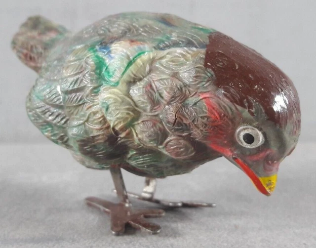 GEGE Ancien PETIT JOUET MECANIQUE Oiseau vintage collection TOLE a cle oiseaux A