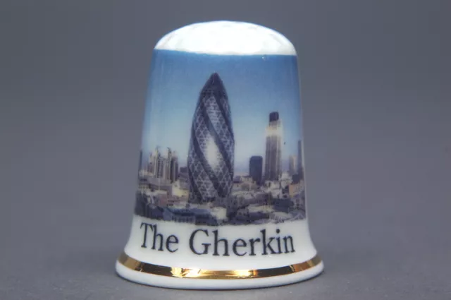 The Gherkin. A Global Icon. London Landmark 180 metres high China Thimble B/161