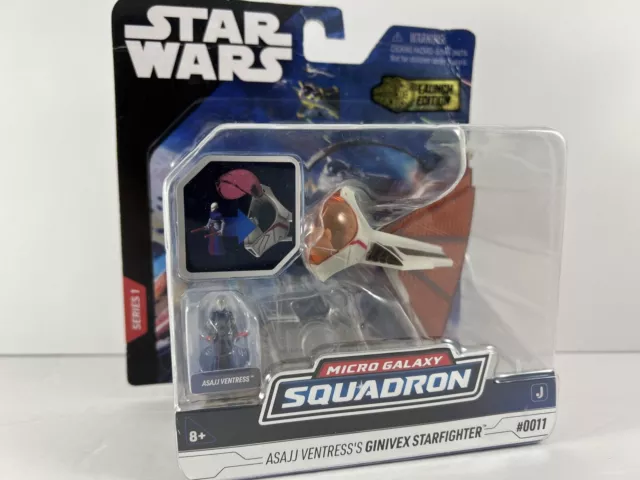 Star Wars Micro Galaxy Squadron Asajj Ventress's Ginivex Starfighter, #0011 NUEVO