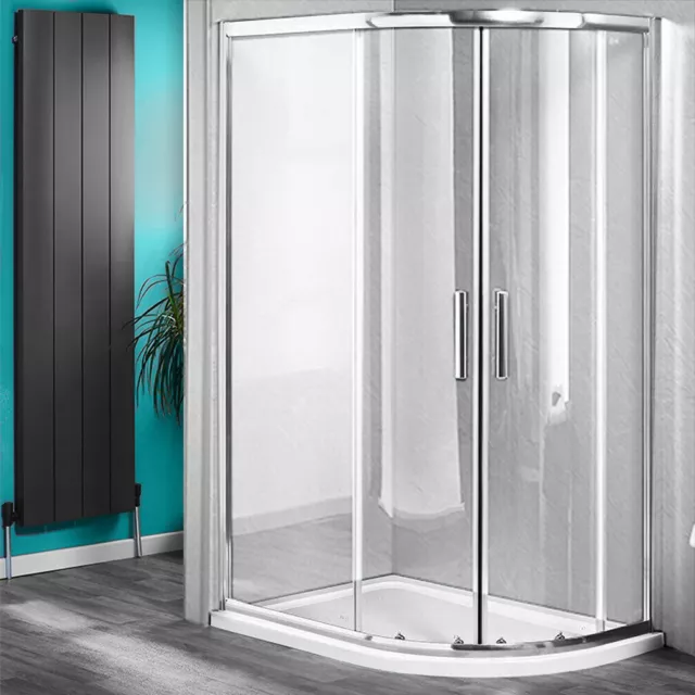 Quadrant Offset Shower Enclosure Corner Cubicle and Tray 800 900 1000 1200mm