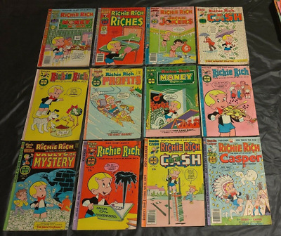 Richie Rich Harvey Comics 12 Different In All.