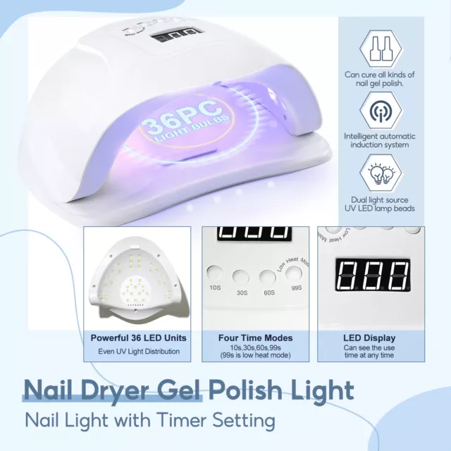 30 Colors Gel Nail Polish Kit With Nail Drill Manicure Kit Soak Off UV LED Lamp 3