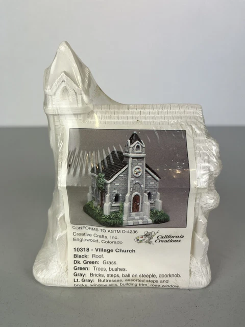 California Creations Christmas Village Church 10318 NUEVO Listo para Pintar