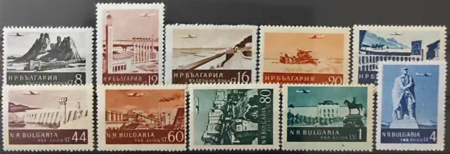 Bulgaria Stamps 1954 Airmail Airplane Aviation set  Mi# 904-913  MNH** OG VF