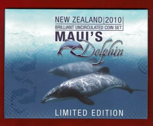 2010 New Zealand Brilliant Uncirculated Coin Set - Maui's Dolphin