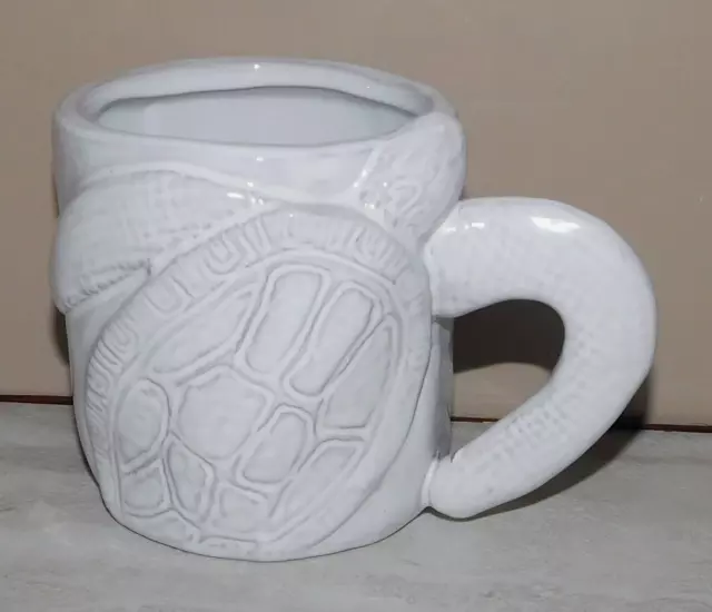 New Mud Pie Ivory Coffee Mug Cup With Sea Turtle Milk Glazed Terra Cotta Mudpie