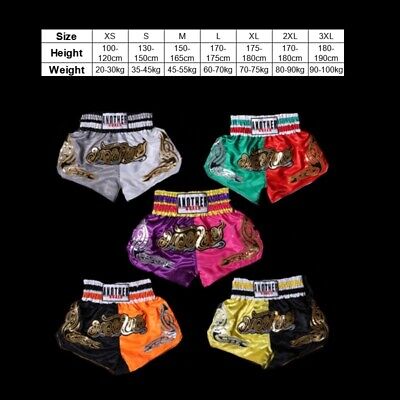 Muay Thai Boxe Pantaloncini Bambini/Adulti Mma Uomo Donna Sport Supply-Fashions