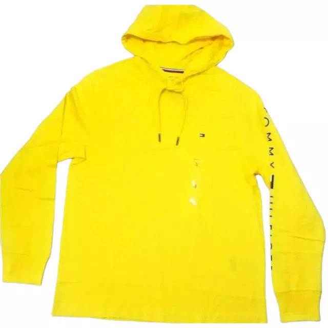 TOMMY HILFIGER MEN'S Hoodie T-Shirt Long Sleeve Yellow Size XS $35.00 ...