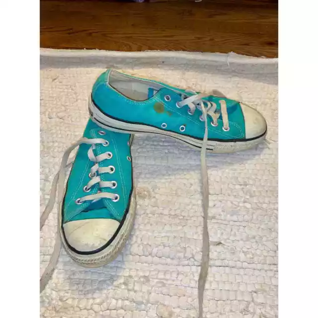 Vintage Turquoise Made In Usa Converse All Star Chuck Taylor Sneakers